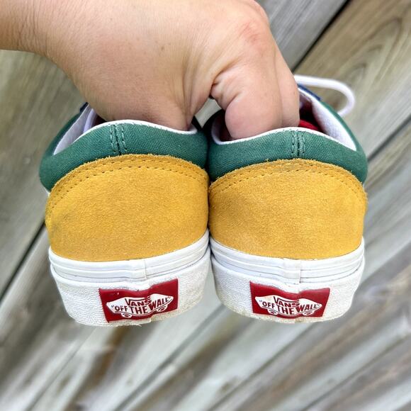 Vans Old Skool Retro Primary Color Sneakers 5.5M / 7W Suede Canvas EUC - Picture 3 of 7